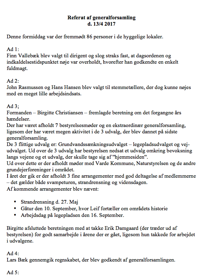 Referat af generalforsamling d. 134 2017 01